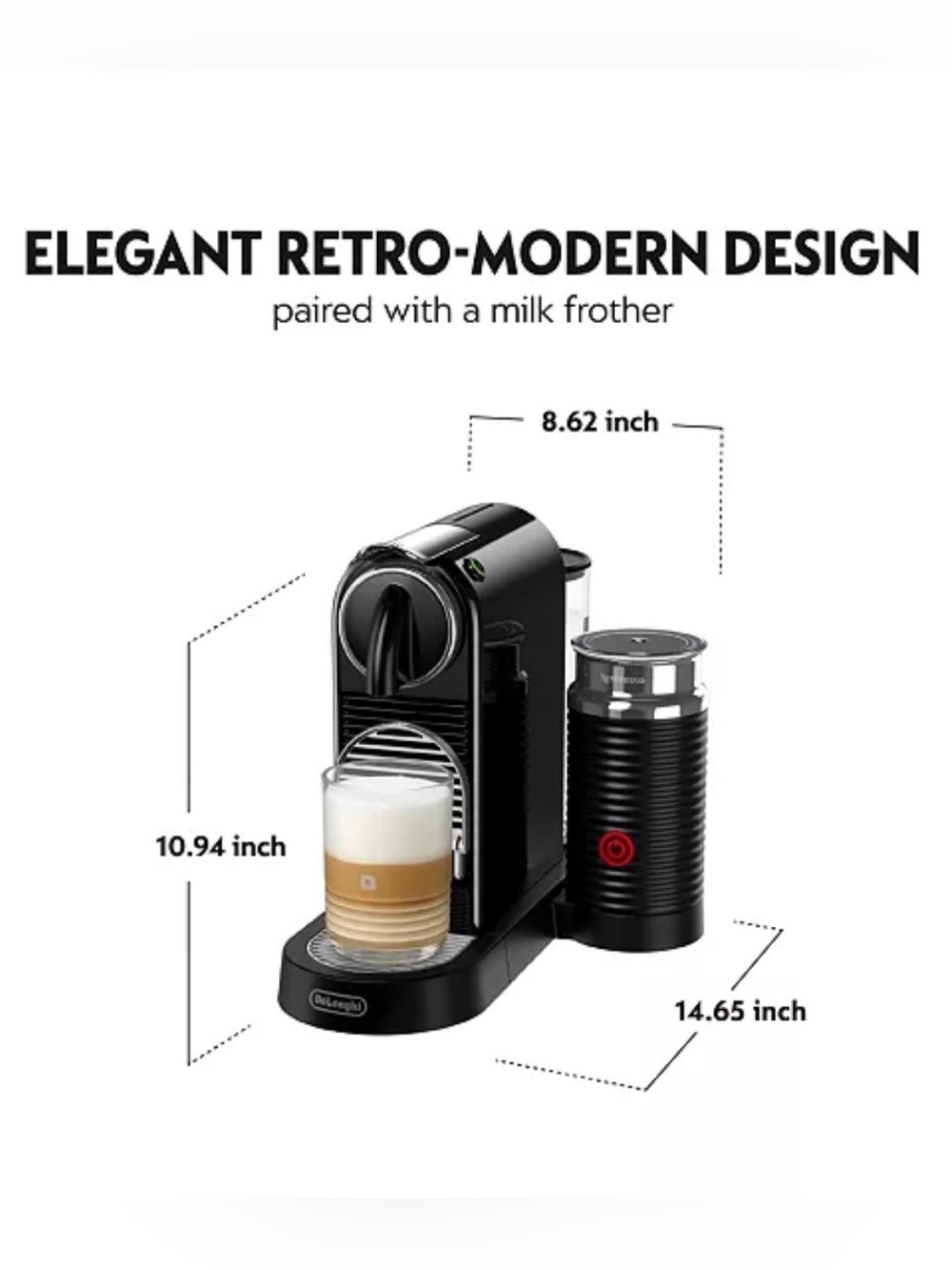 Nespresso CitiZ Coffee and Espresso Machine with Aeroccino Milk Frother - Picture 7 of 8